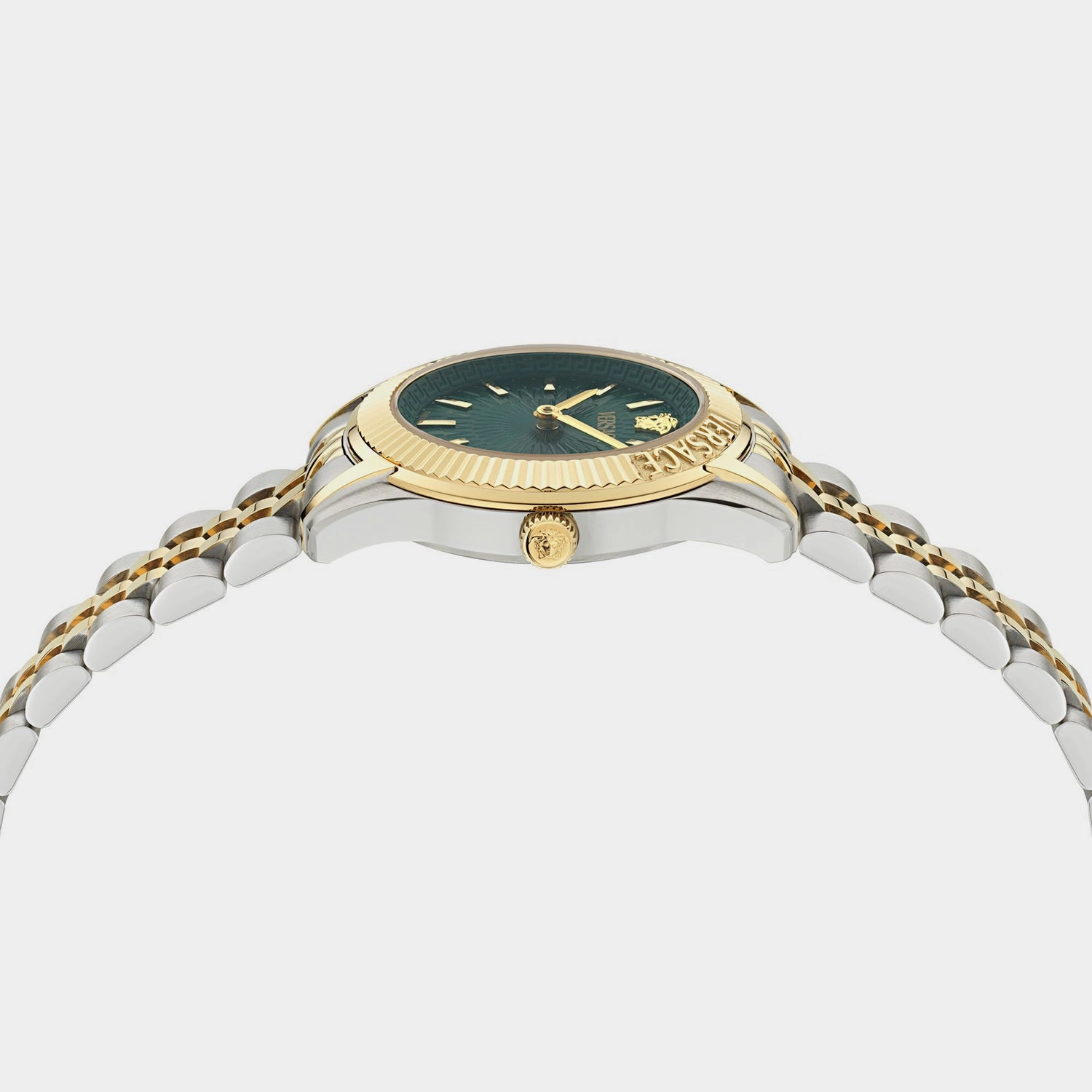 Women Quartz Green Dial Analog Stainless Steel Watch VE9CA0324