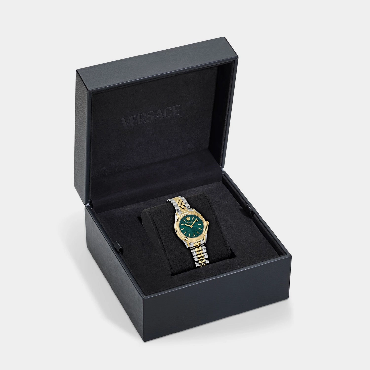 Women Quartz Green Dial Analog Stainless Steel Watch VE9CA0324