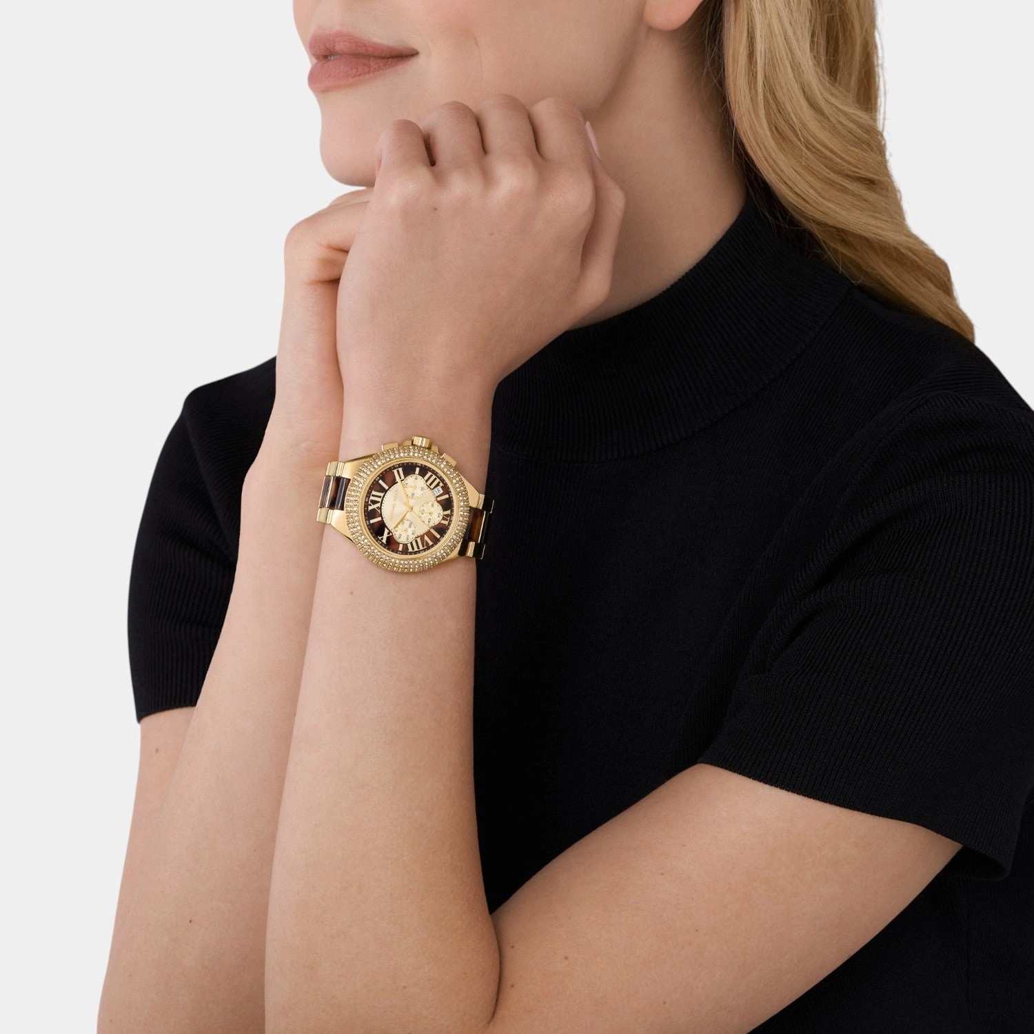 Women Quartz Multi-Colour Dial Chronograph Stainless Steel Watch MK7269