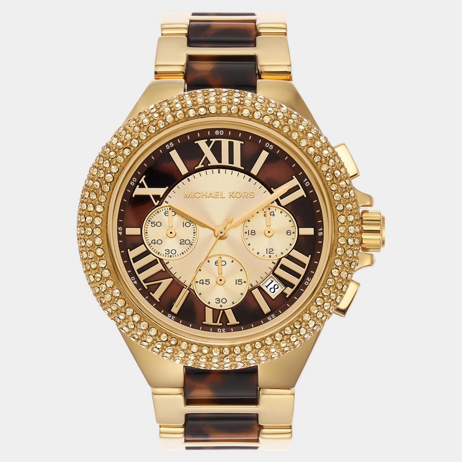 Women Quartz Multi-Colour Dial Chronograph Stainless Steel Watch MK7269
