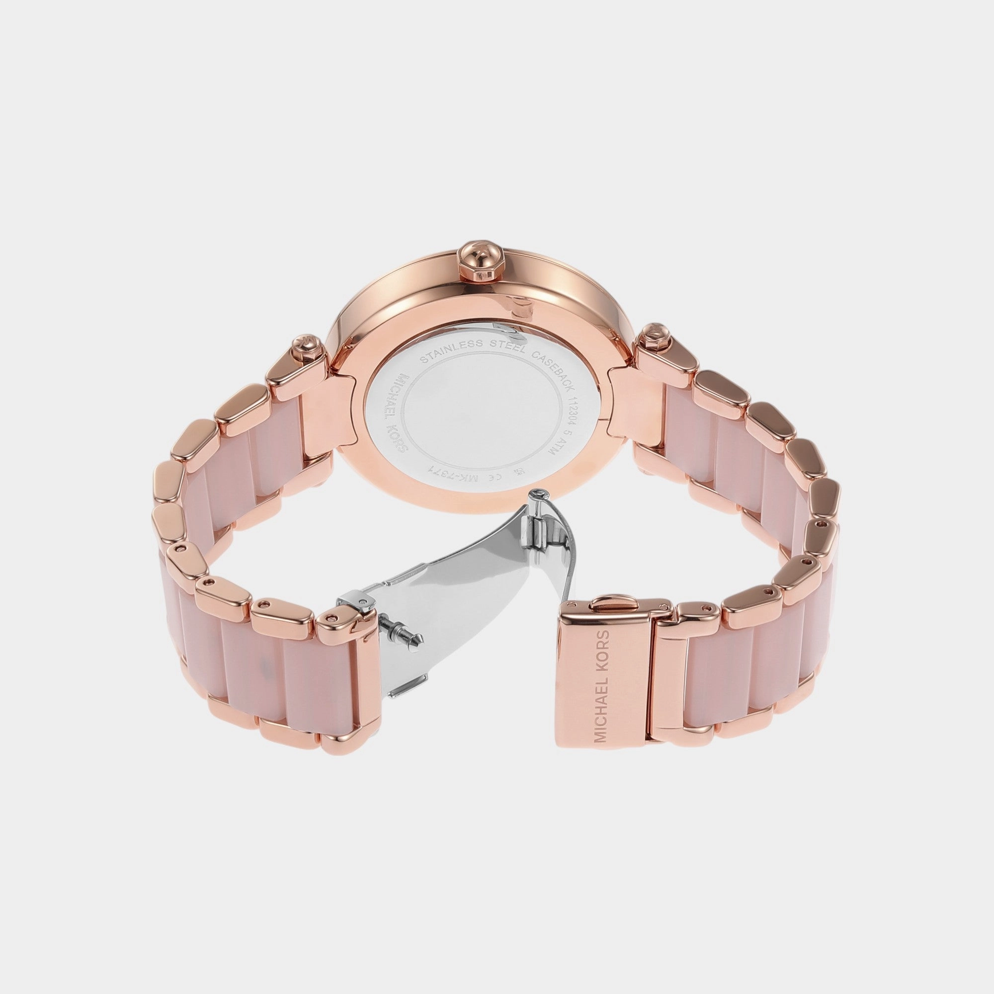 Women Quartz Pink Rose Gold Dial Analog Mixed Watch MK7371