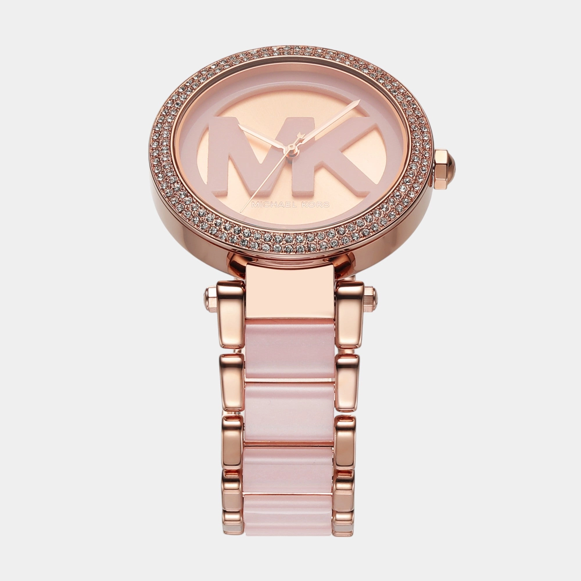 Women Quartz Pink Rose Gold Dial Analog Mixed Watch MK7371