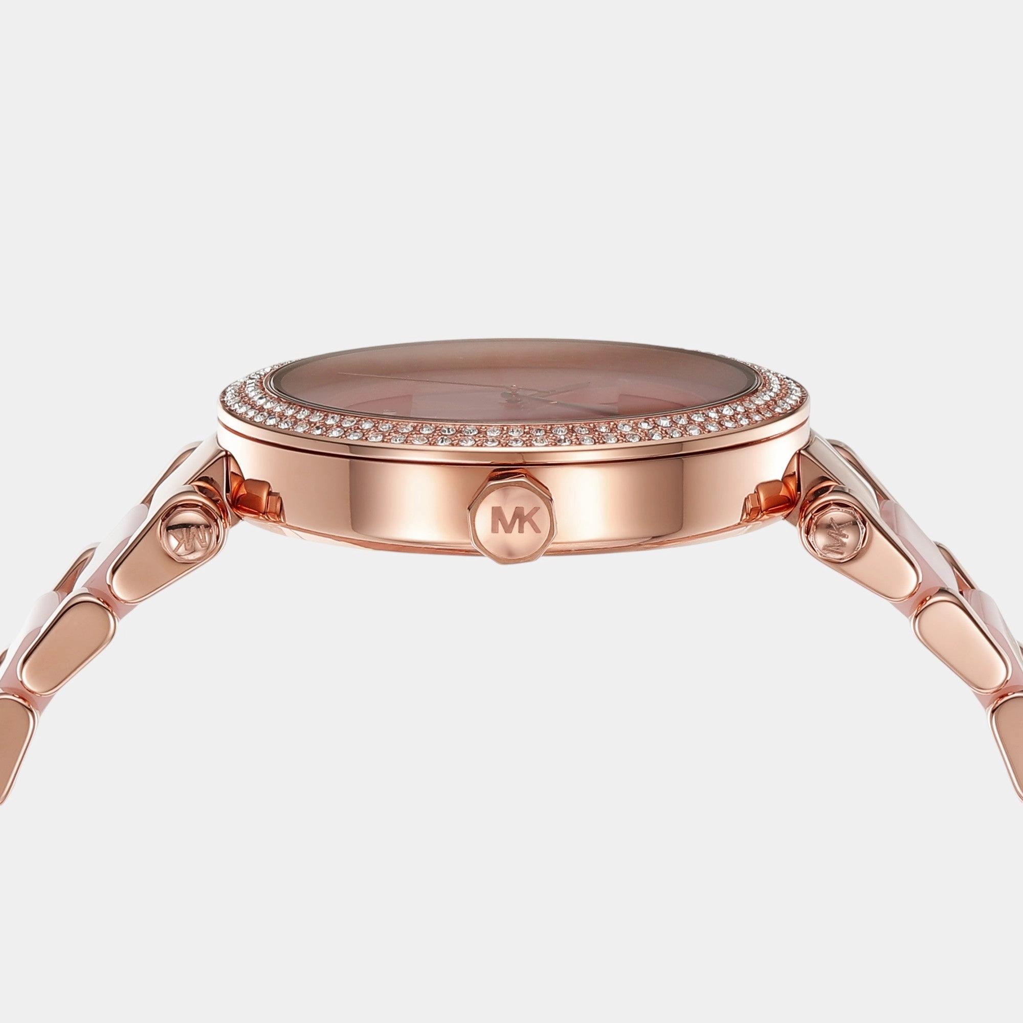 Women Quartz Pink Rose Gold Dial Analog Mixed Watch MK7371