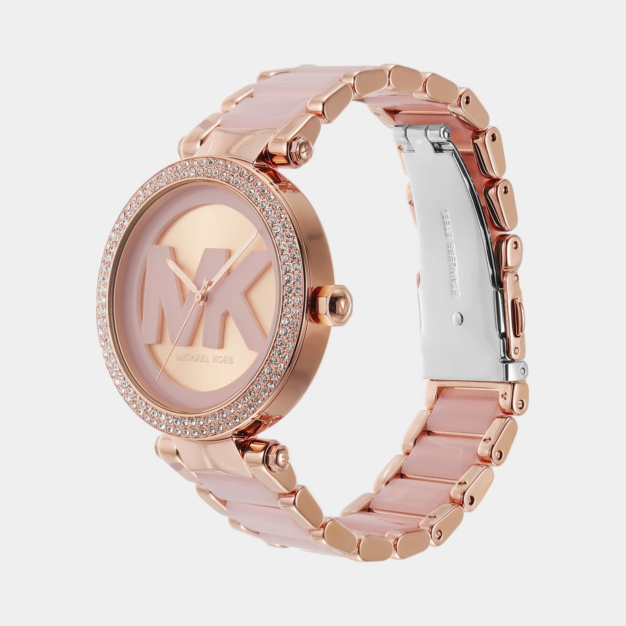 Women Quartz Pink Rose Gold Dial Analog Mixed Watch MK7371