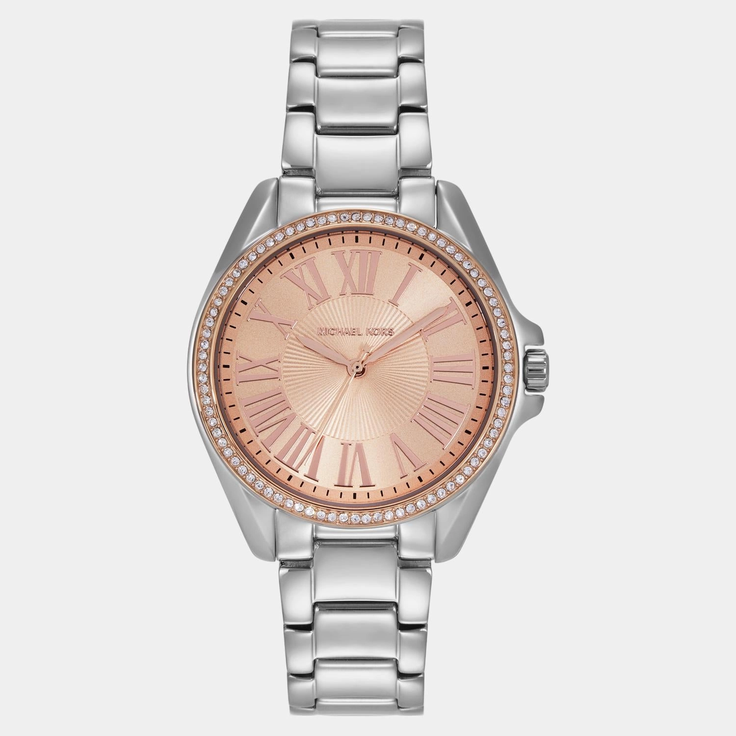 Women Quartz Rose Gold Dial Analog Stainless Steel Watch MK4854
