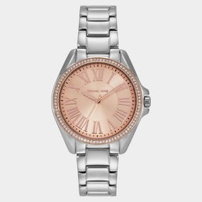 Women Quartz Rose Gold Dial Analog Stainless Steel Watch MK4854