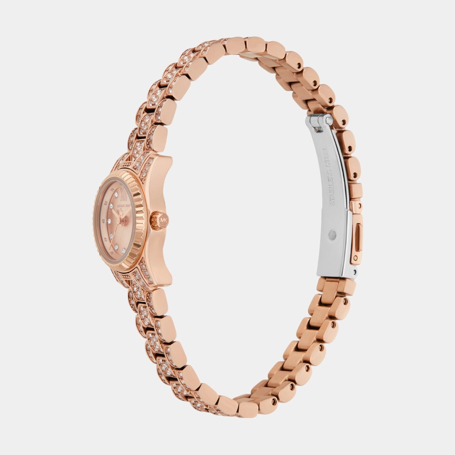 Women Quartz Rose Gold Dial Analog Stainless Steel Watch MK4863