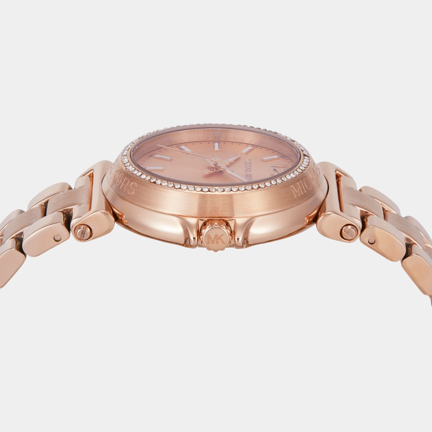 Women Quartz Rose Gold Dial Analog Stainless Steel Watch MK7491