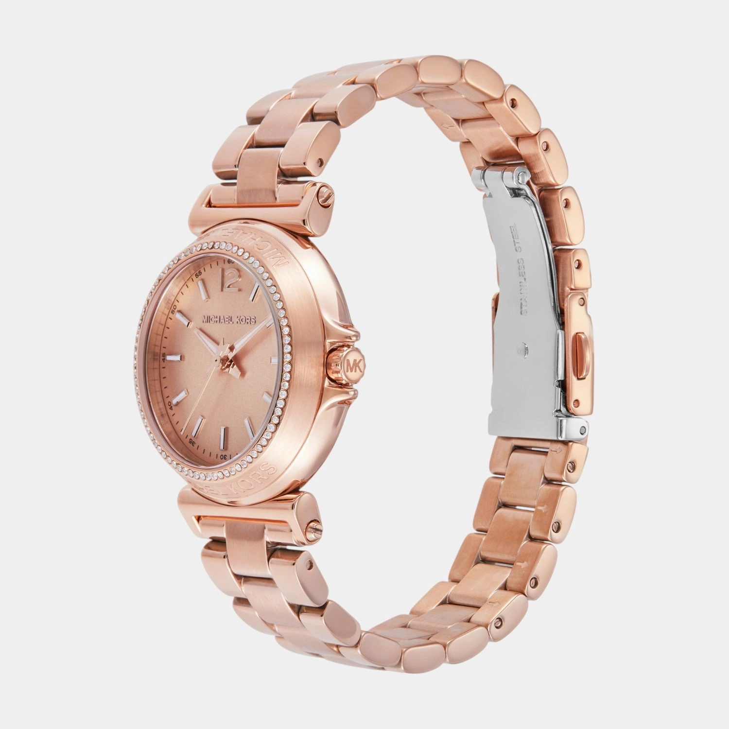 Women Quartz Rose Gold Dial Analog Stainless Steel Watch MK7491