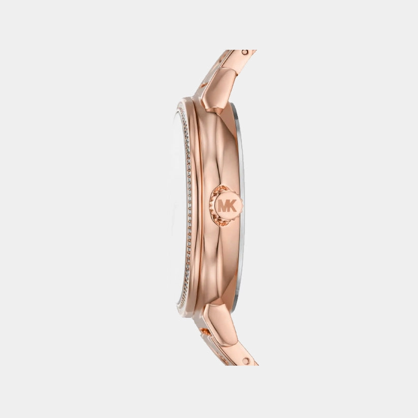 Women Quartz Rose Gold Dial Analog Stainless Steel Watch MKO1052