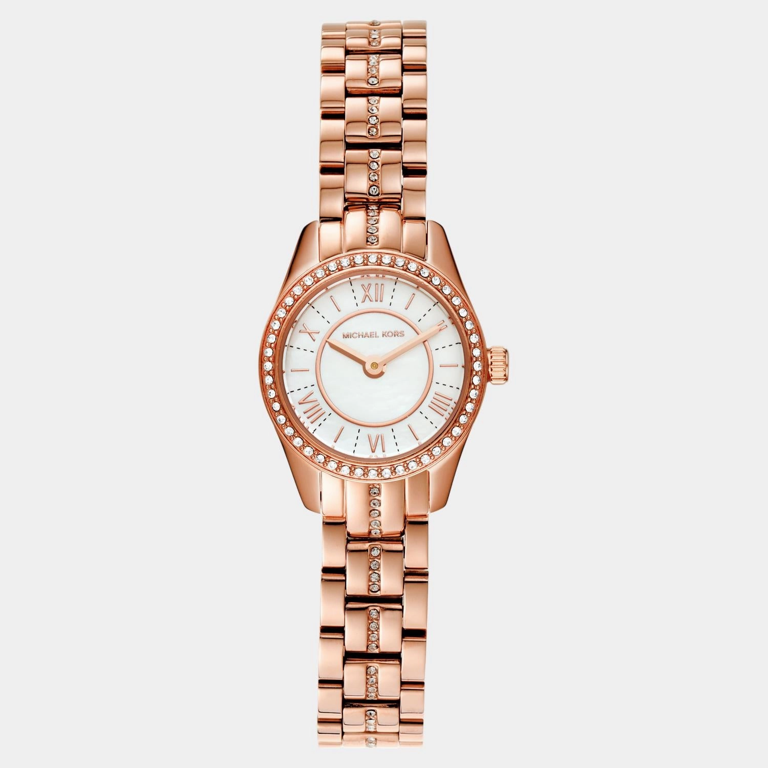 Women Quartz White Dial Analog Stainless Steel Watch MK4485