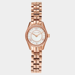 Women Quartz White Dial Analog Stainless Steel Watch MK4485