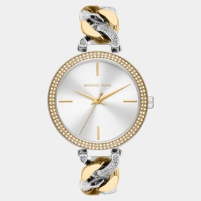 Women Quartz White Dial Analog Stainless Steel Watch MK4633