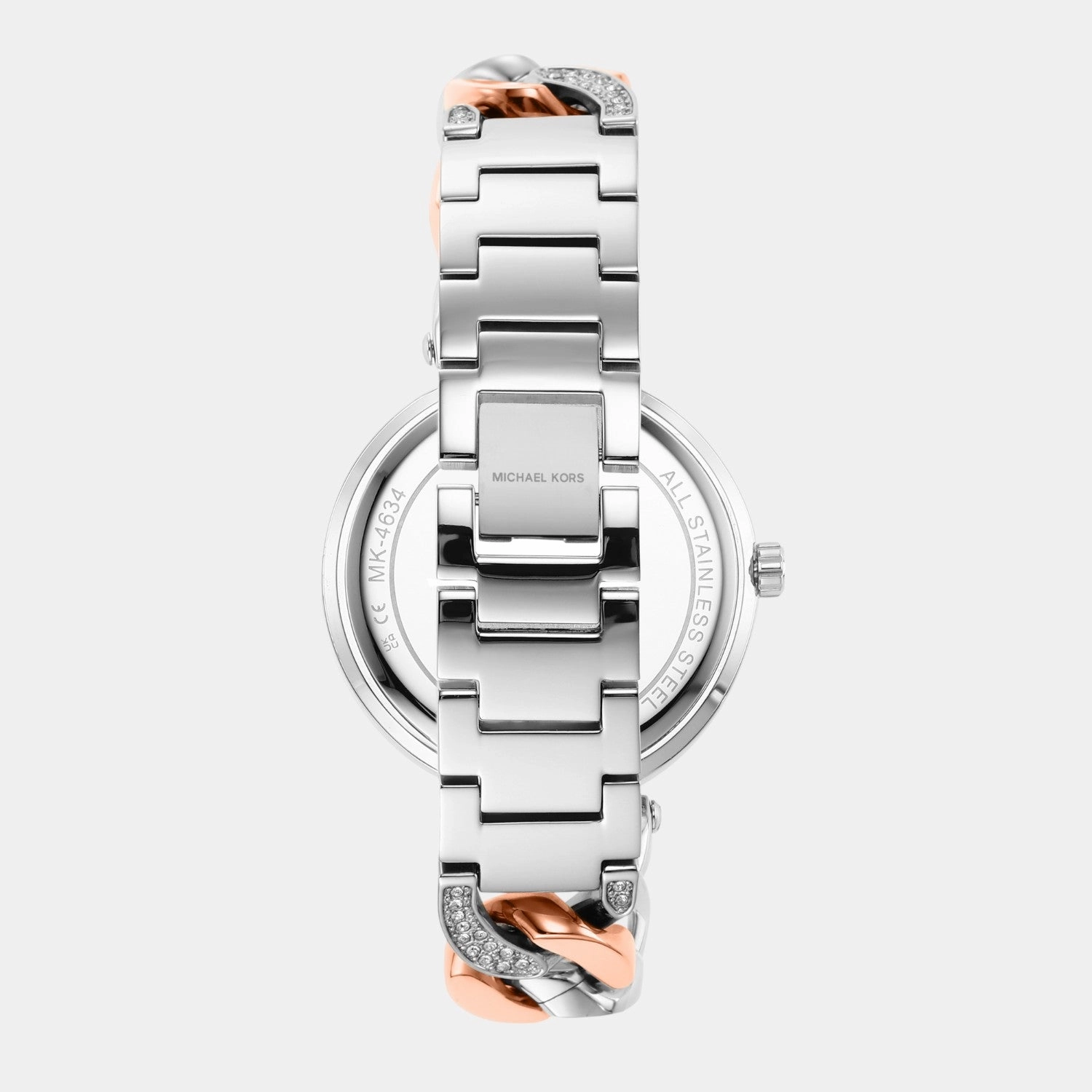 Women Quartz White Dial Analog Stainless Steel Watch MK4634