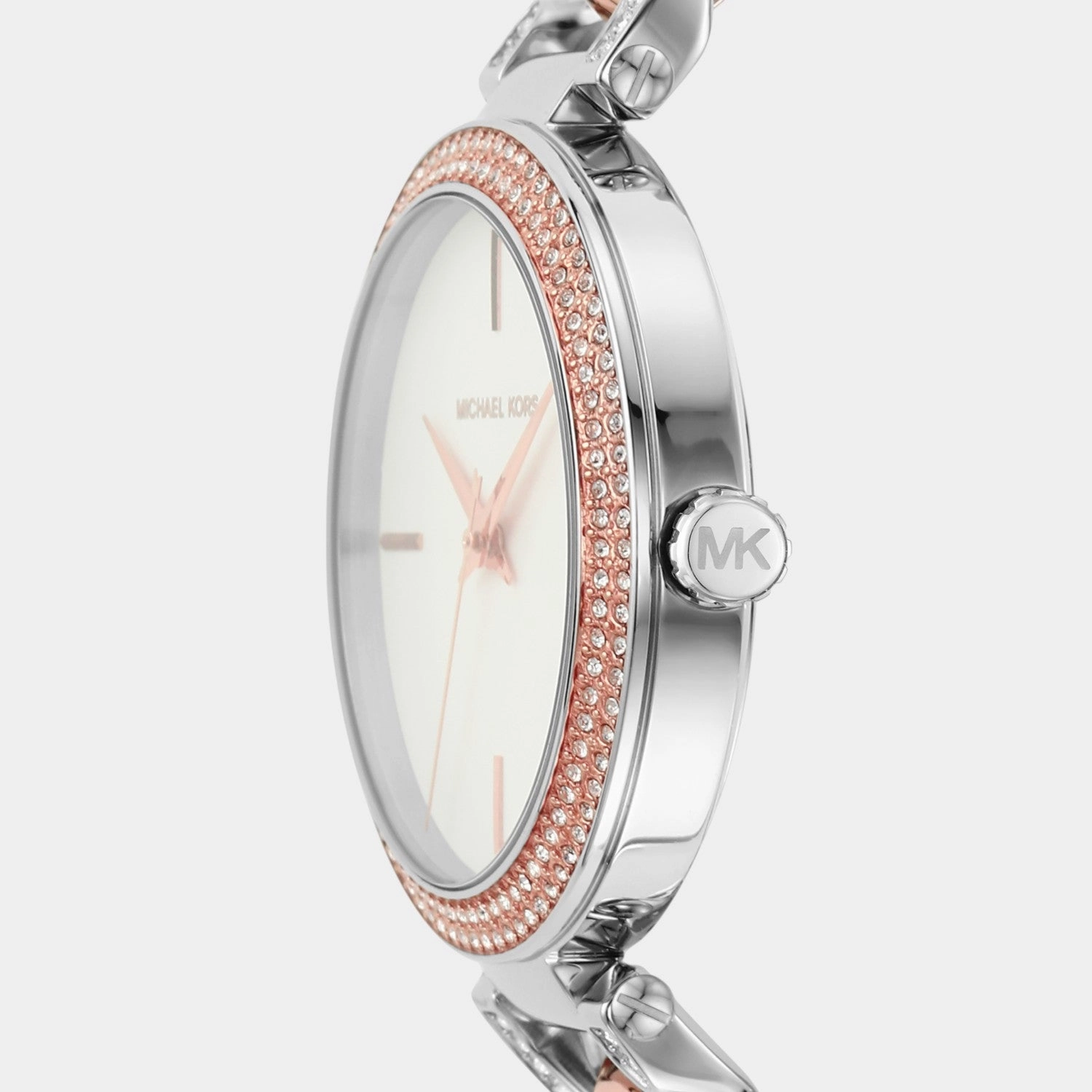 Women Quartz White Dial Analog Stainless Steel Watch MK4634