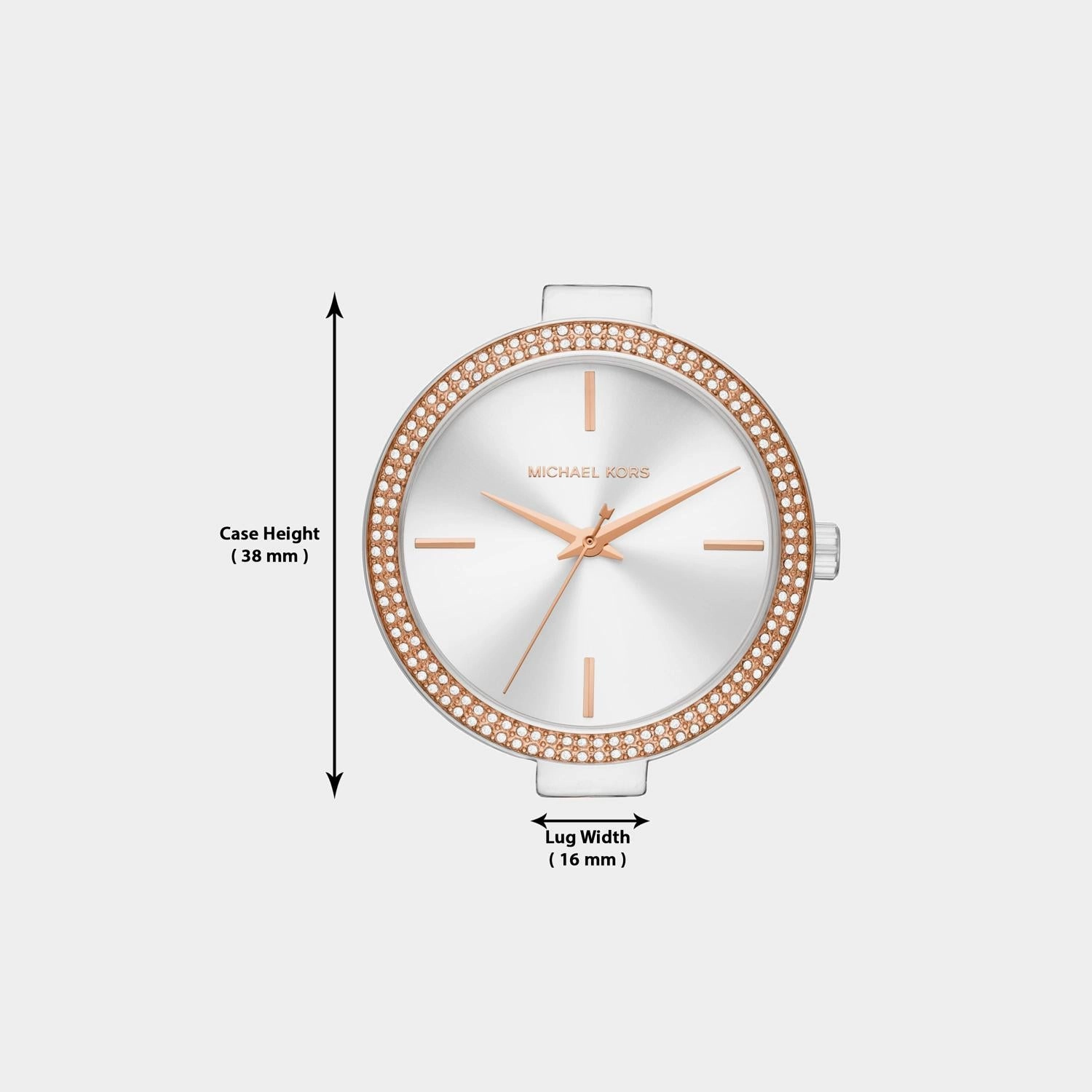 Women Quartz White Dial Analog Stainless Steel Watch MK4634