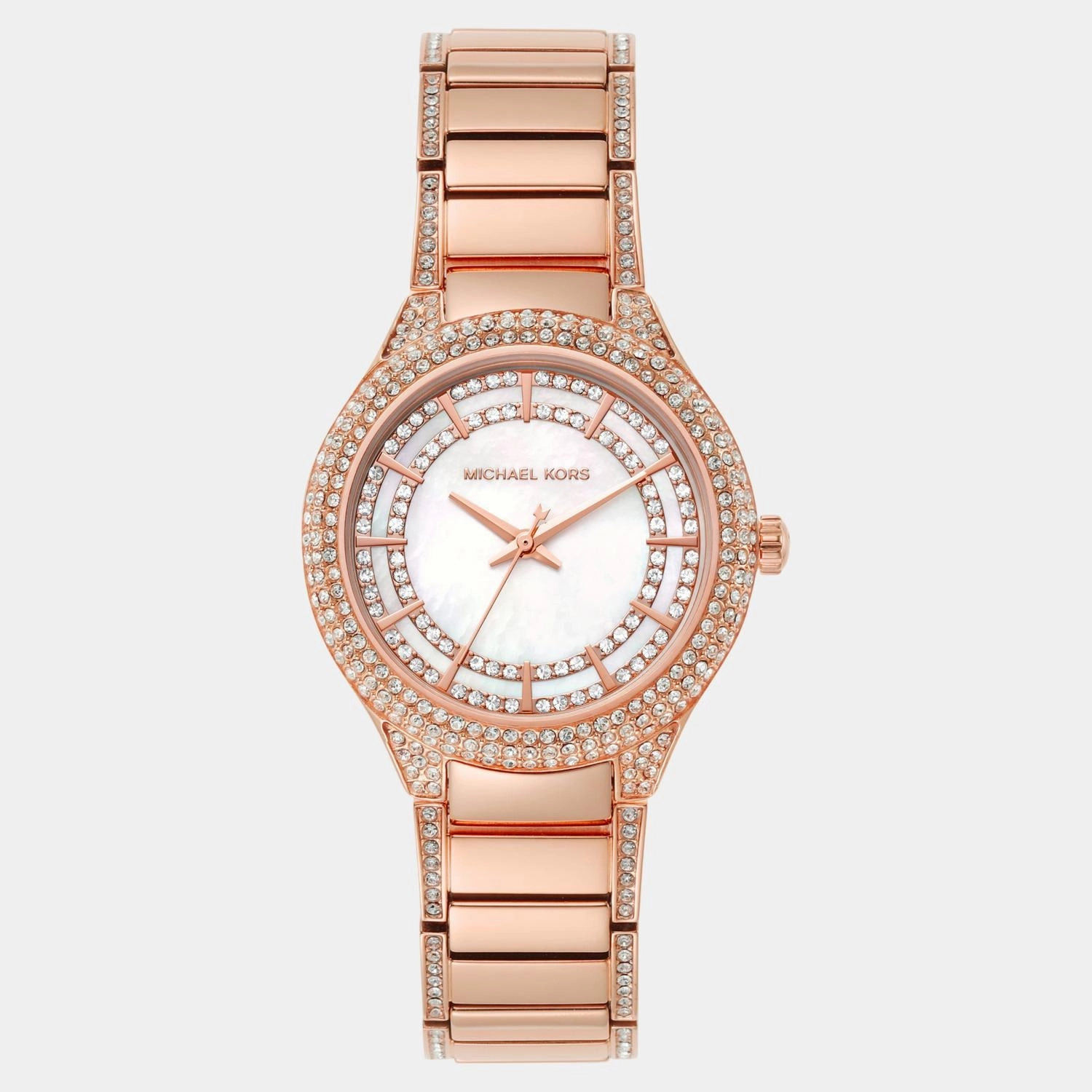 Women Quartz White Dial Analog Stainless Steel Watch MK4656