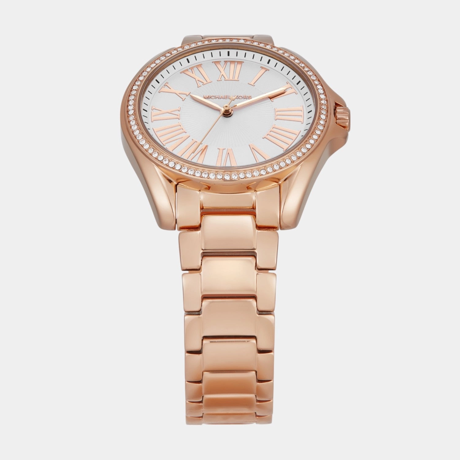 Women Quartz White Dial Analog Stainless Steel Watch MK4853