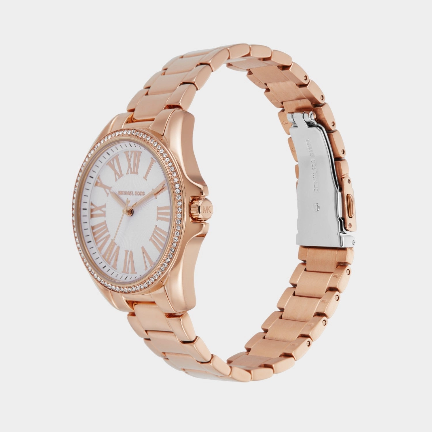 Women Quartz White Dial Analog Stainless Steel Watch MK4853
