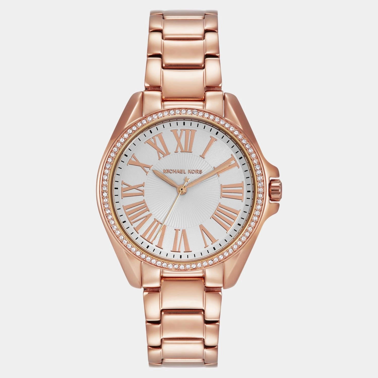 Women Quartz White Dial Analog Stainless Steel Watch MK4853