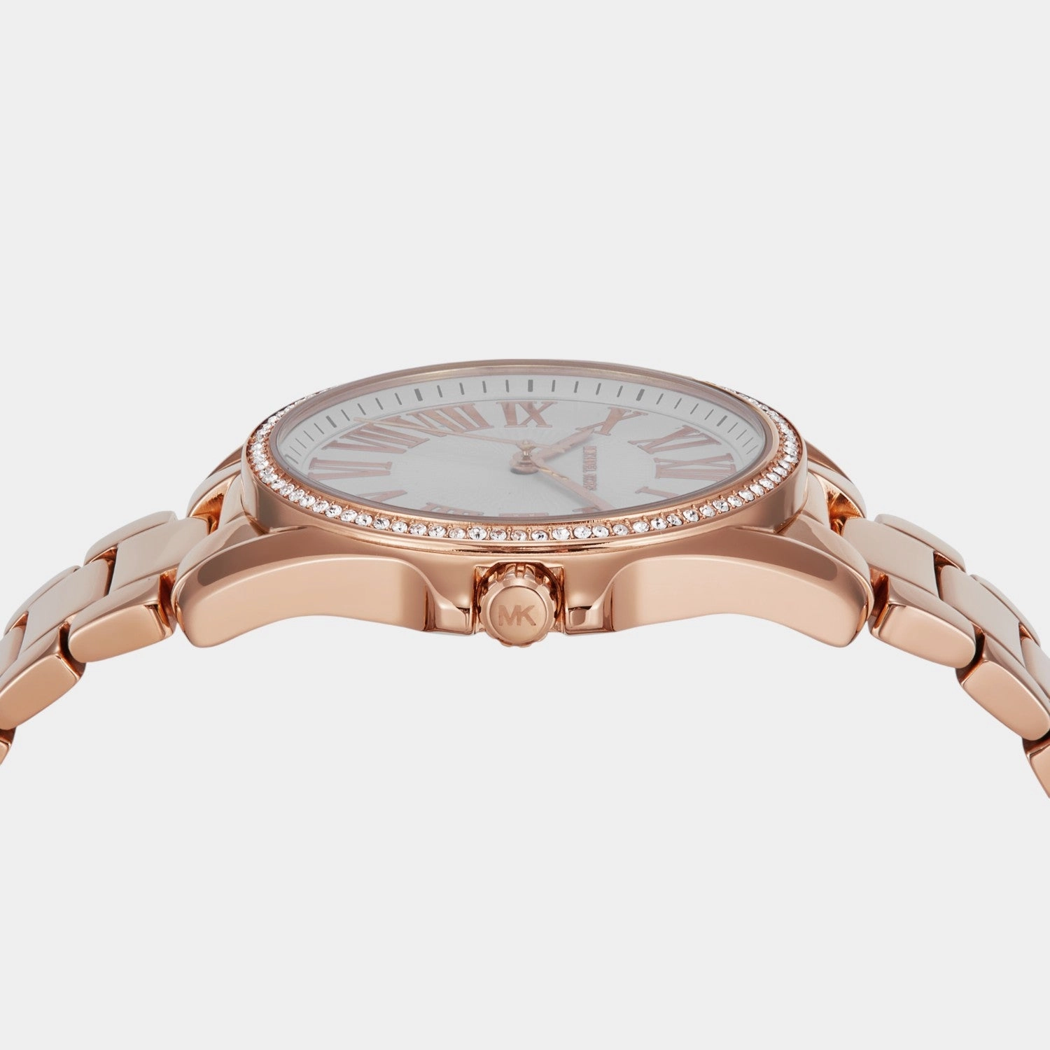 Women Quartz White Dial Analog Stainless Steel Watch MK4853