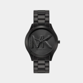 Women's Black Analog Stainless Steel Watch MK4734