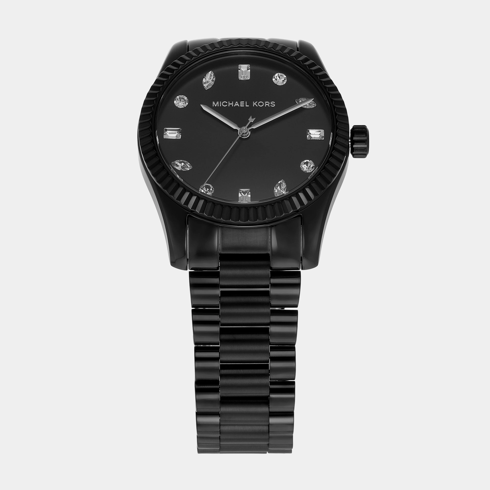 Women's Black Analog Stainless Steel Watch MK7442