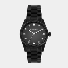 Women's Black Analog Stainless Steel Watch MK7442