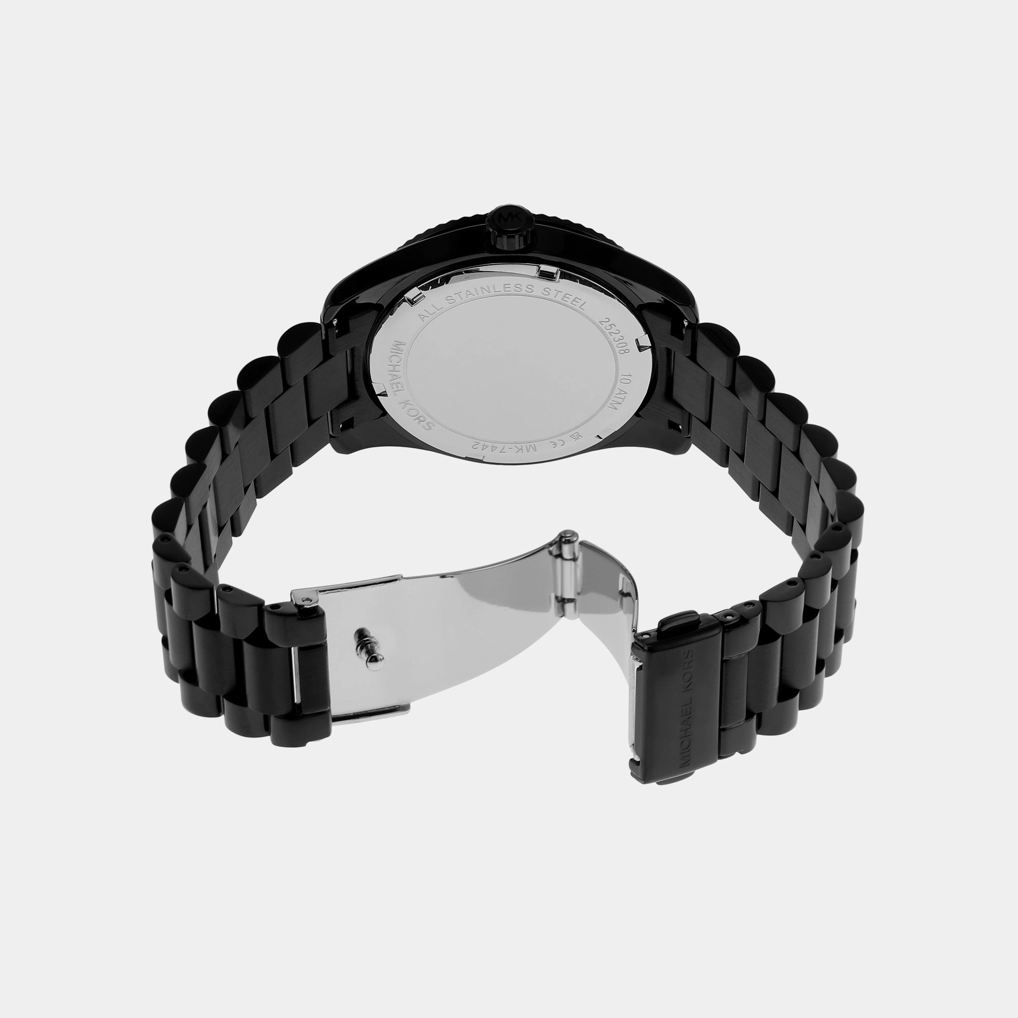 Women's Black Analog Stainless Steel Watch MK7442