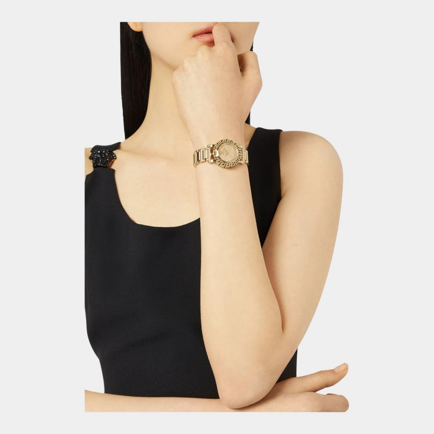 Women's Gold Analog Stainless Steel Watch VE2Q00422