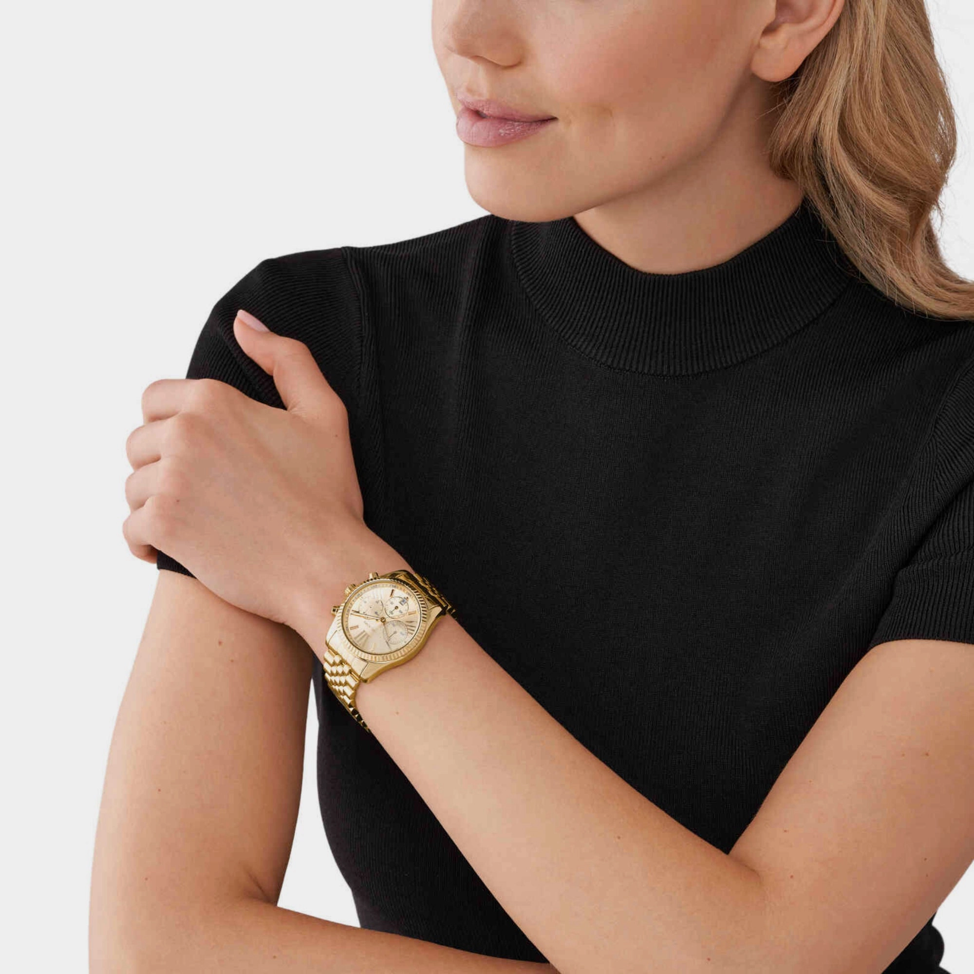Women's Gold Chronograph Stainless Steel Watch MK7378