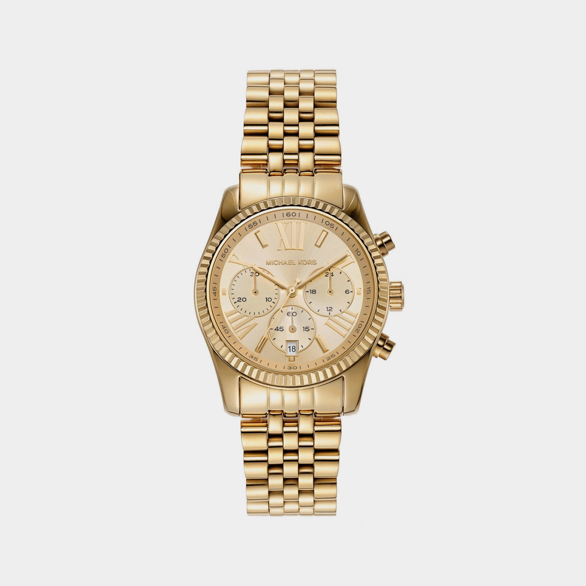 Women's Gold Chronograph Stainless Steel Watch MK7378