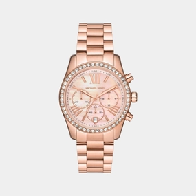 Women's Pink Stainless Steel Chronograph Watch MK7242