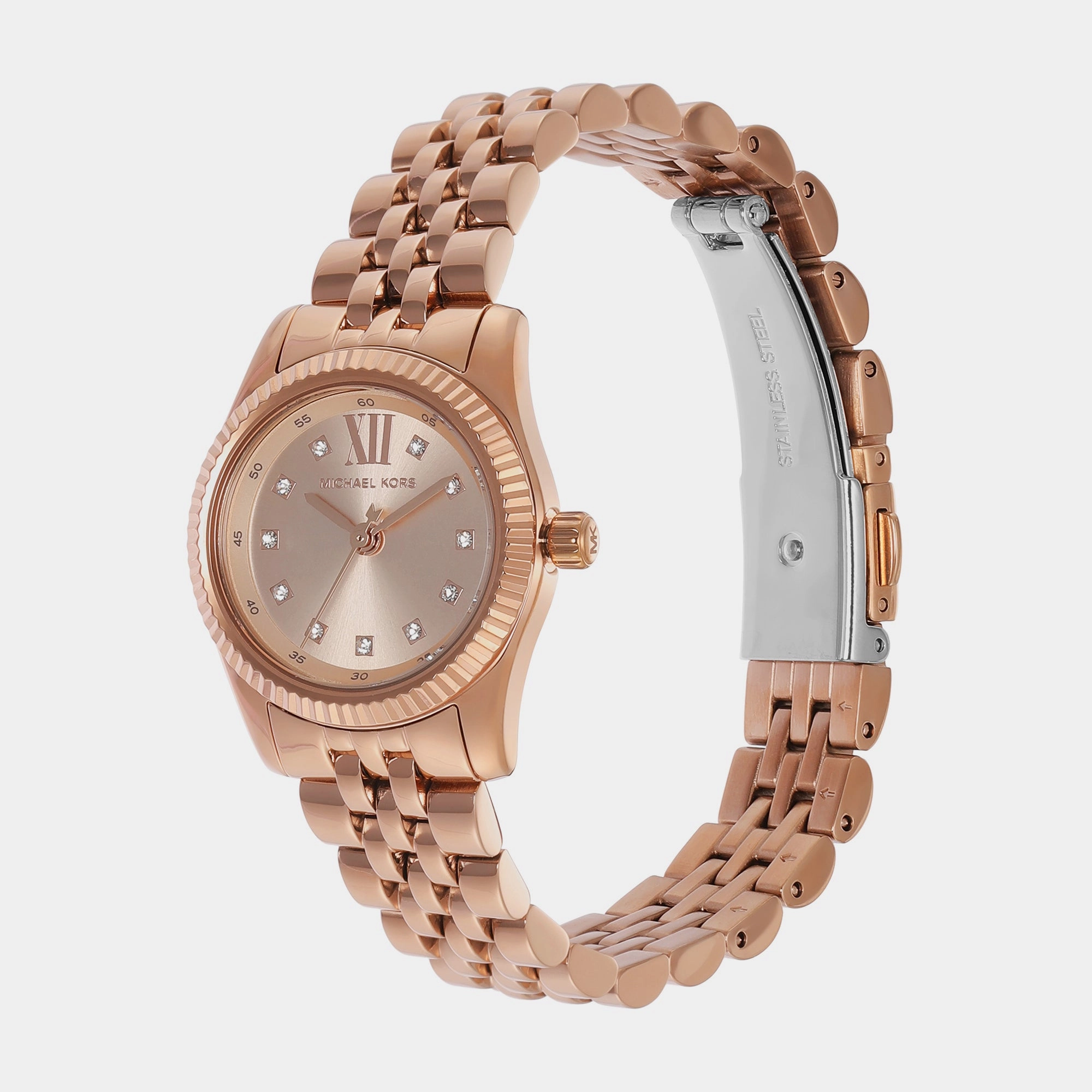 Women's Rose Gold Analog Stainless Steel Watch MK4739