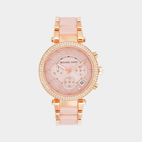 Women's Rose Gold Stainless Steel Chronograph Watch MK5896