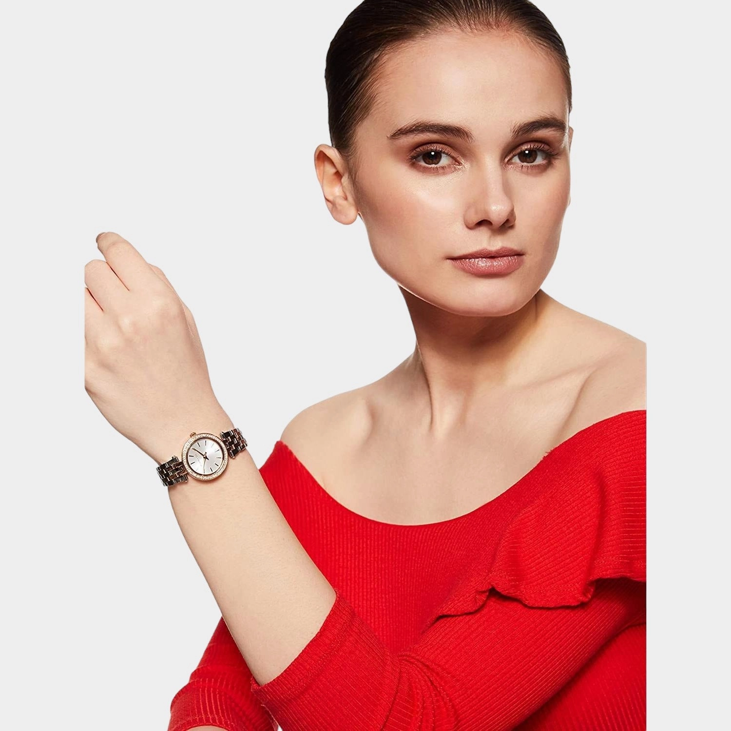 Women's Silver Analog Stainless Steel Watch MK3298