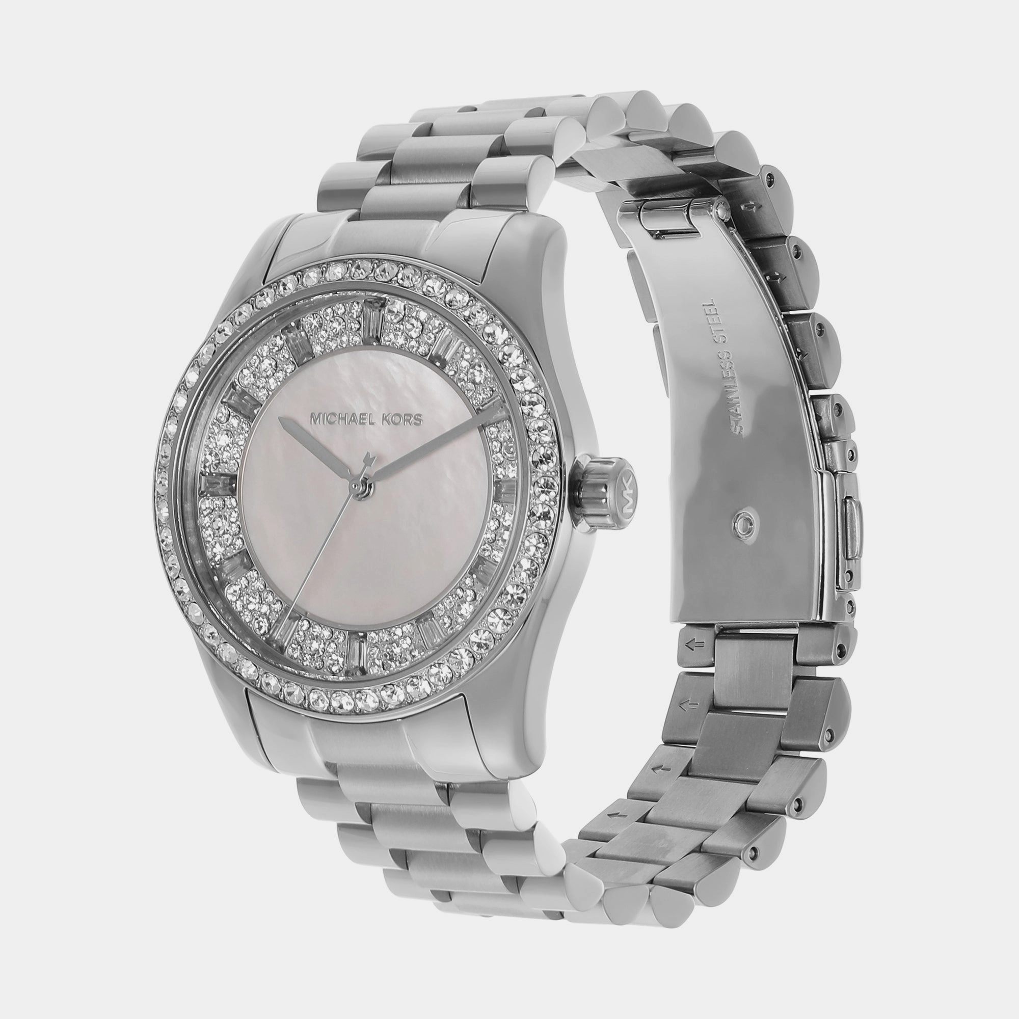 Women's Silver Analog Stainless Steel Watch MK7445