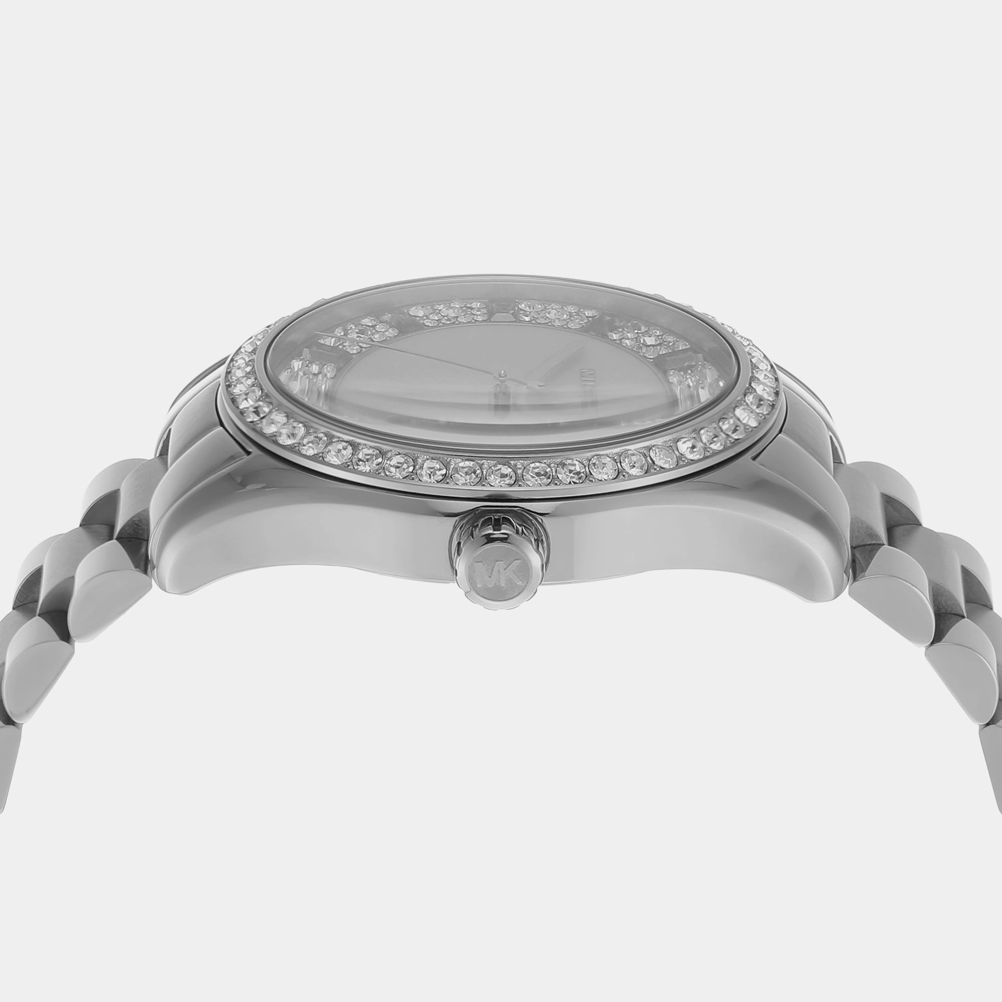 Women's Silver Analog Stainless Steel Watch MK7445