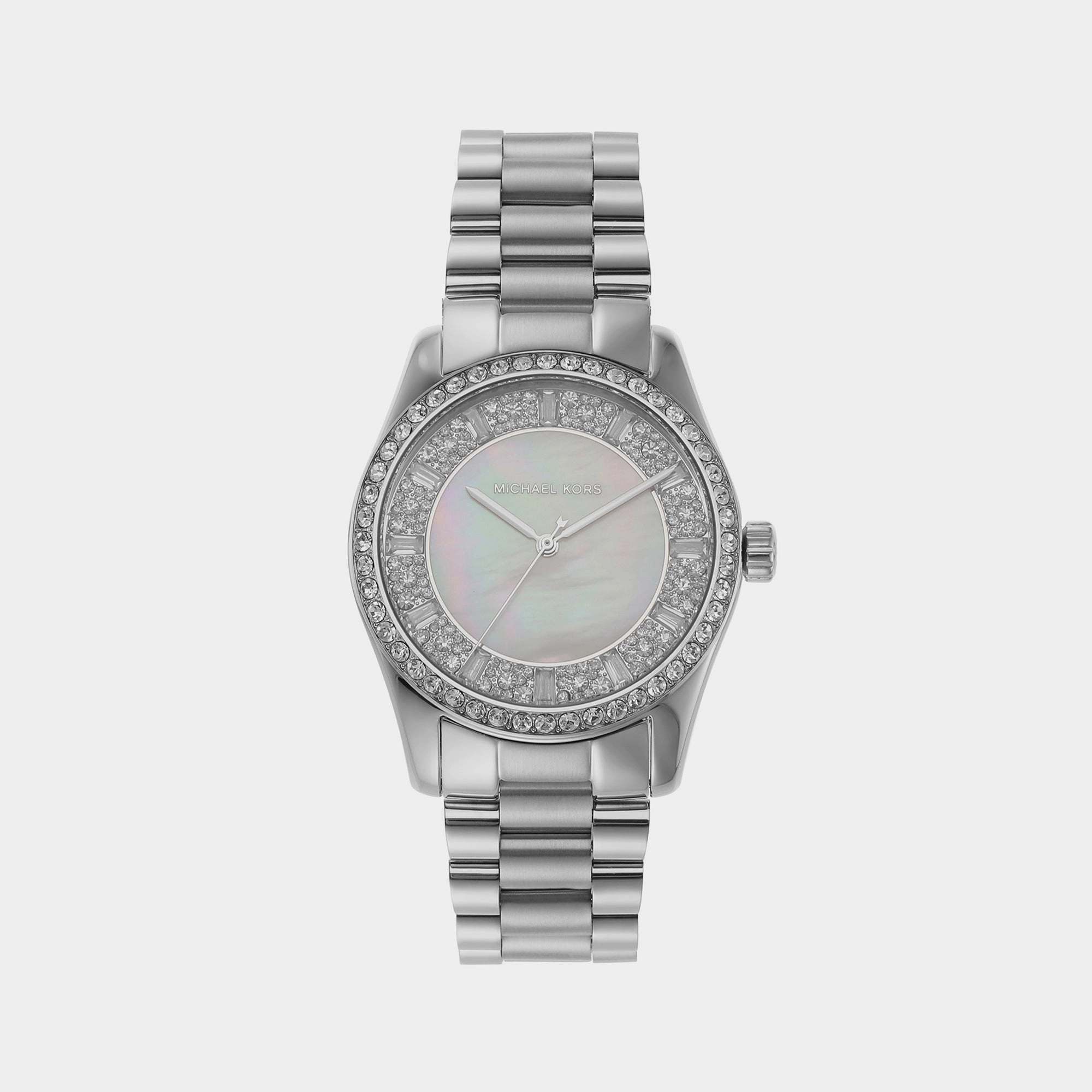 Women's Silver Analog Stainless Steel Watch MK7445