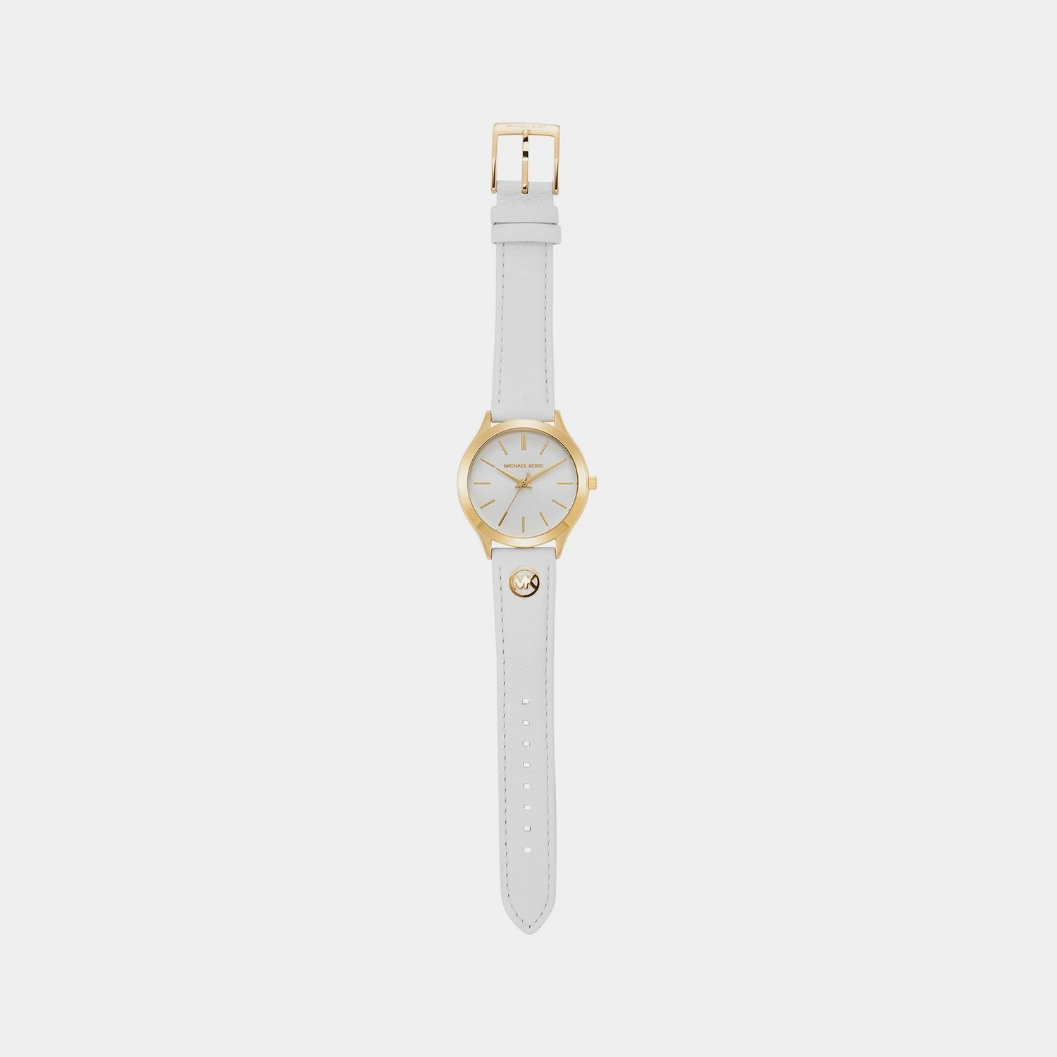 Women's Slim Runway White Analog Stainless Steel Watch MK7466