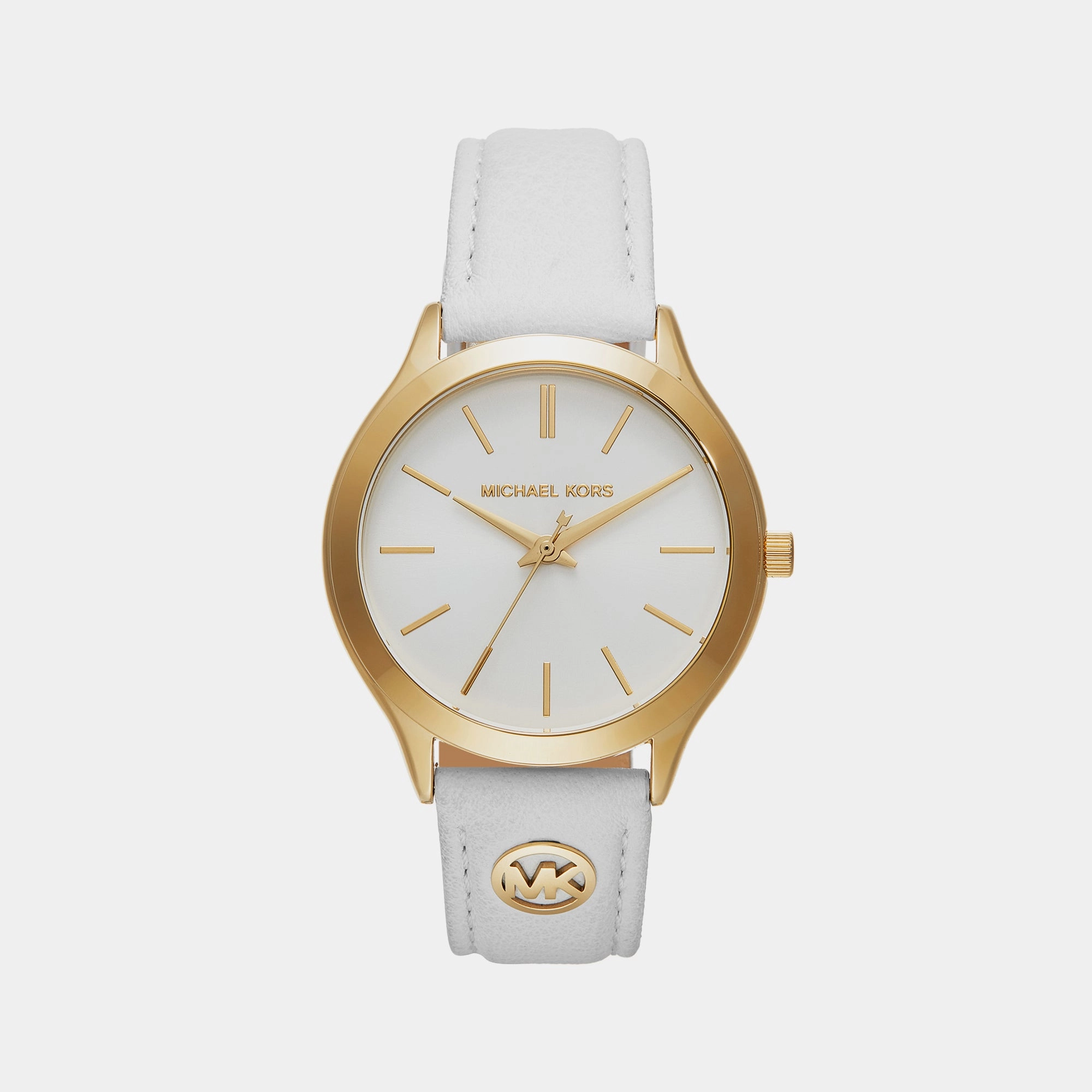 Women's Slim Runway White Analog Stainless Steel Watch MK7466