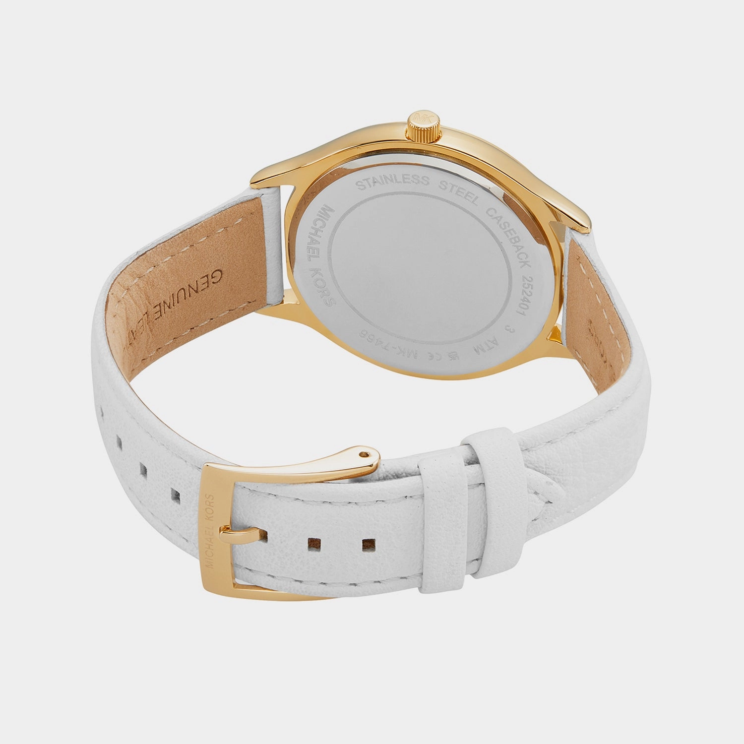 Women's Slim Runway White Analog Stainless Steel Watch MK7466