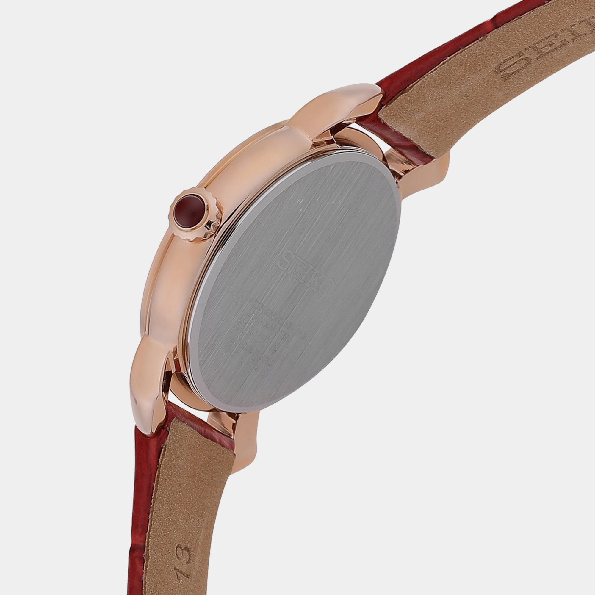 Women's White Analog Leather Watch SUR496P1