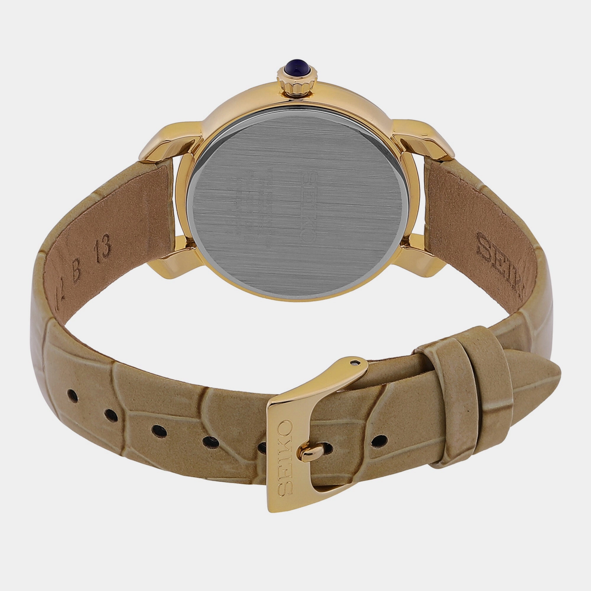 Women's White Analog Leather Watch SUR626P3