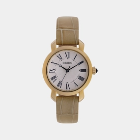 Women's White Analog Leather Watch SUR626P3