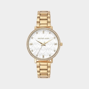 Women's White Analog Stainless Steel Watch MK4666
