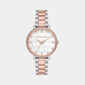 Women's White Analog Stainless Steel Watch MK4667