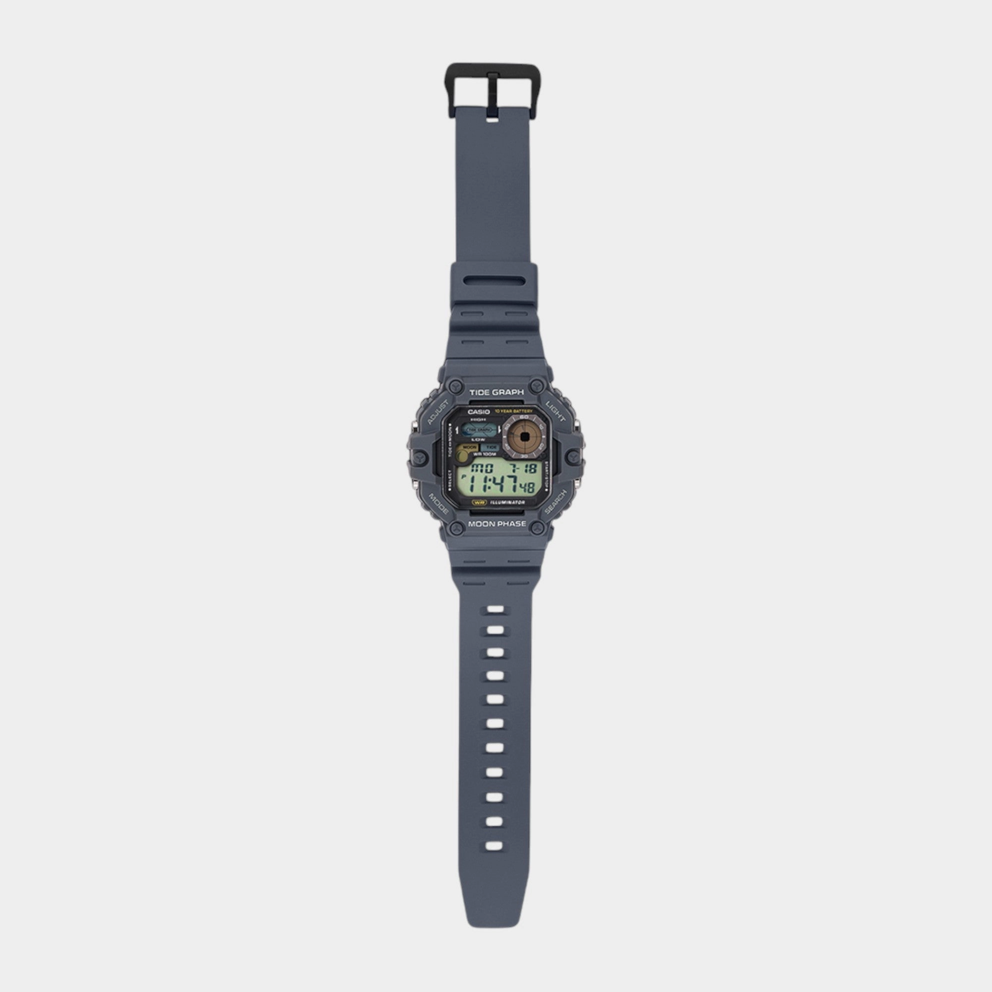Youth Men Quartz Black Dial Digital Resin Watch WS-1700H-8AVDF A2249