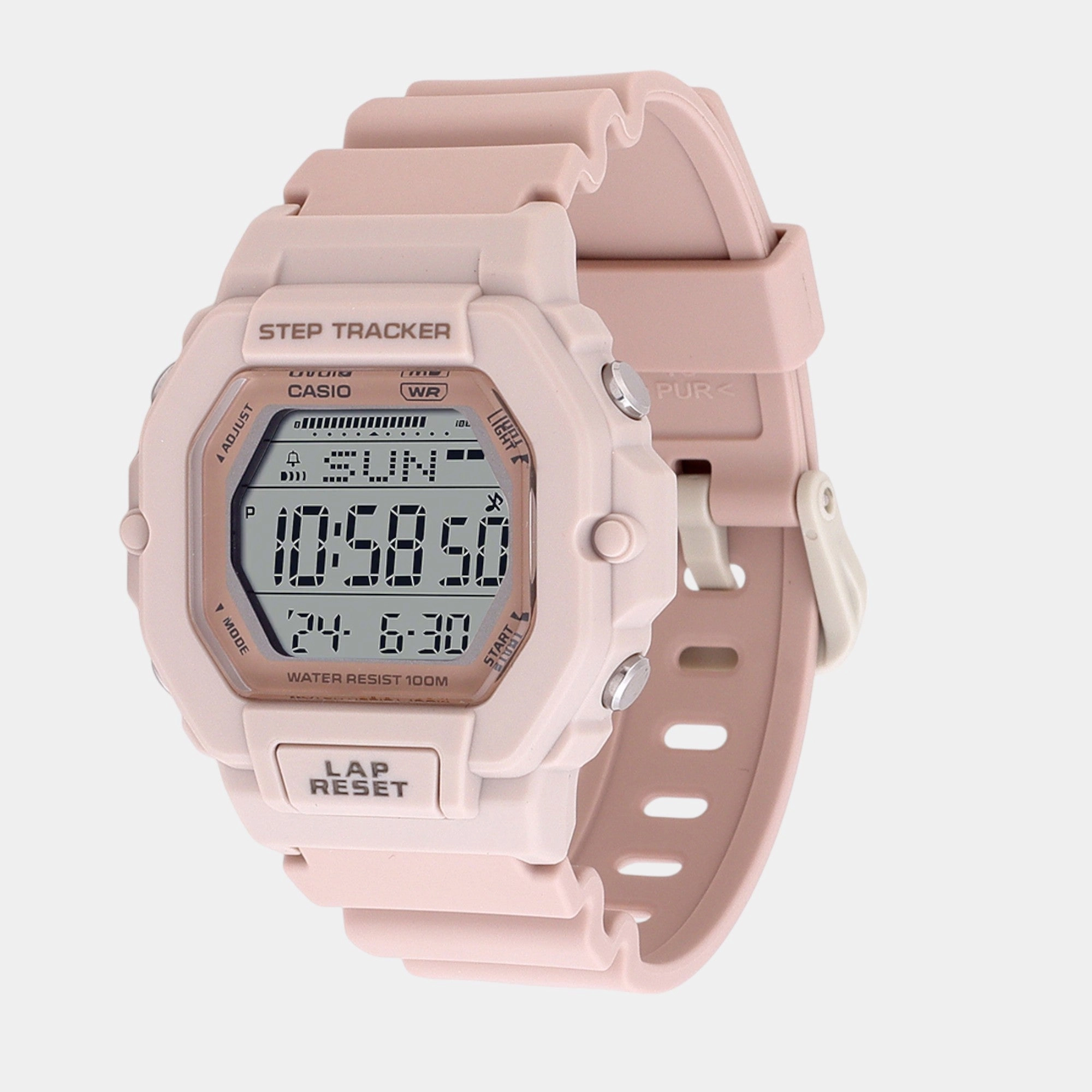 Youth Unisex Quartz Pink Dial Digital Resin Watch LWS-2200H-4AVDF D317