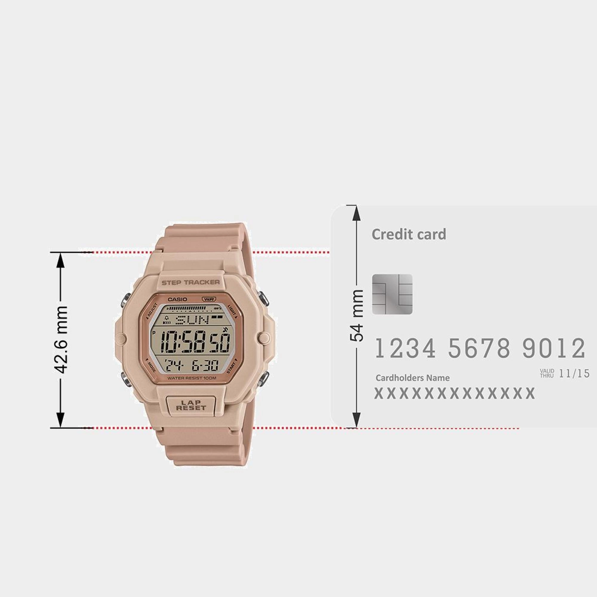 Youth Unisex Quartz Pink Dial Digital Resin Watch LWS-2200H-4AVDF D317